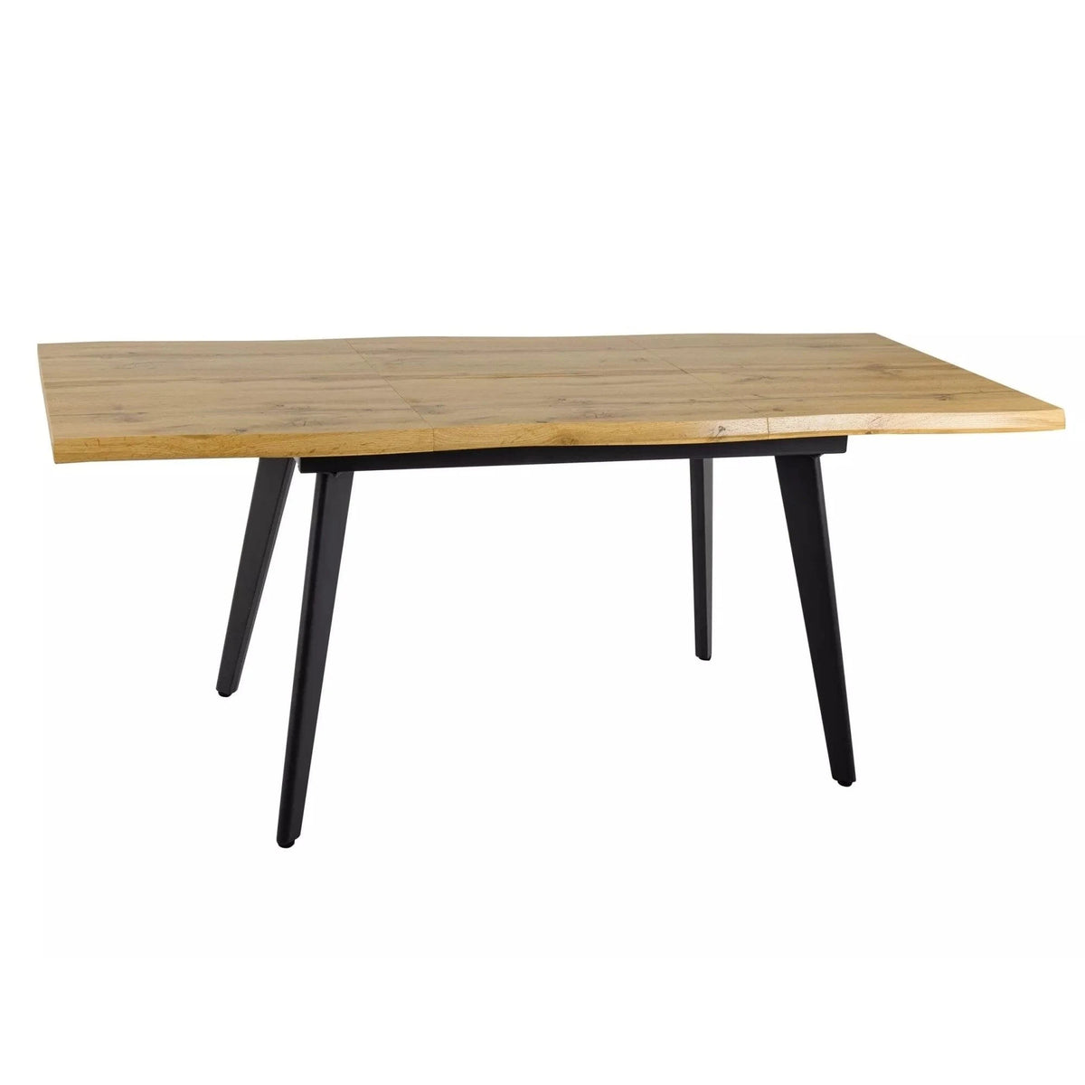 Masa extensibila FRESNO, stejar artisan/negru, 120/180x80x76 cm