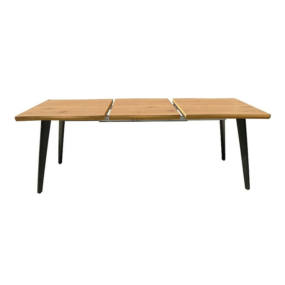 Masa extensibila FRESNO, stejar/negru, 120/180x80x76 cm