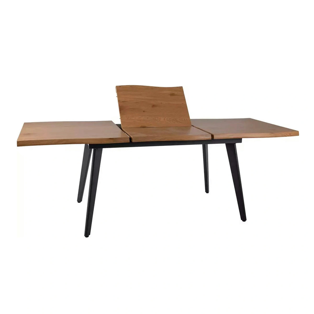Masa extensibila FRESNO, stejar/negru, 120/180x80x76 cm