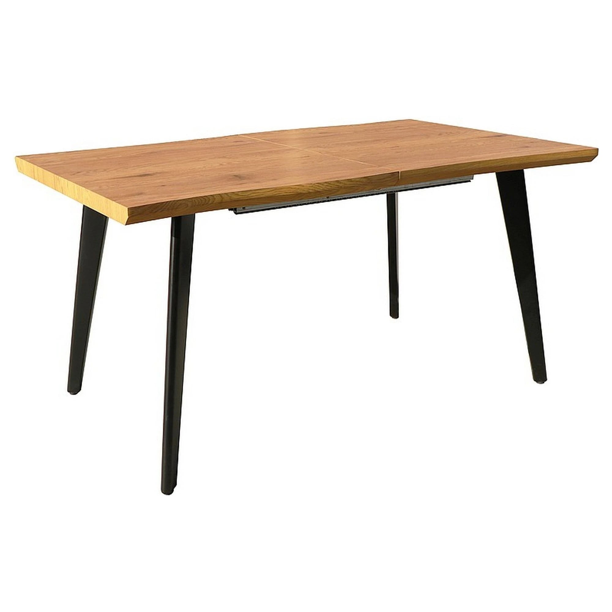 Masa extensibila FRESNO, stejar/negru, 120/180x80x76 cm