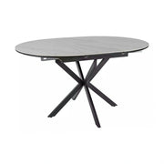 Masa extensibila GASTON, gri mat cu efect de marmura, ceramica/metal, 100/135x100x76 cm