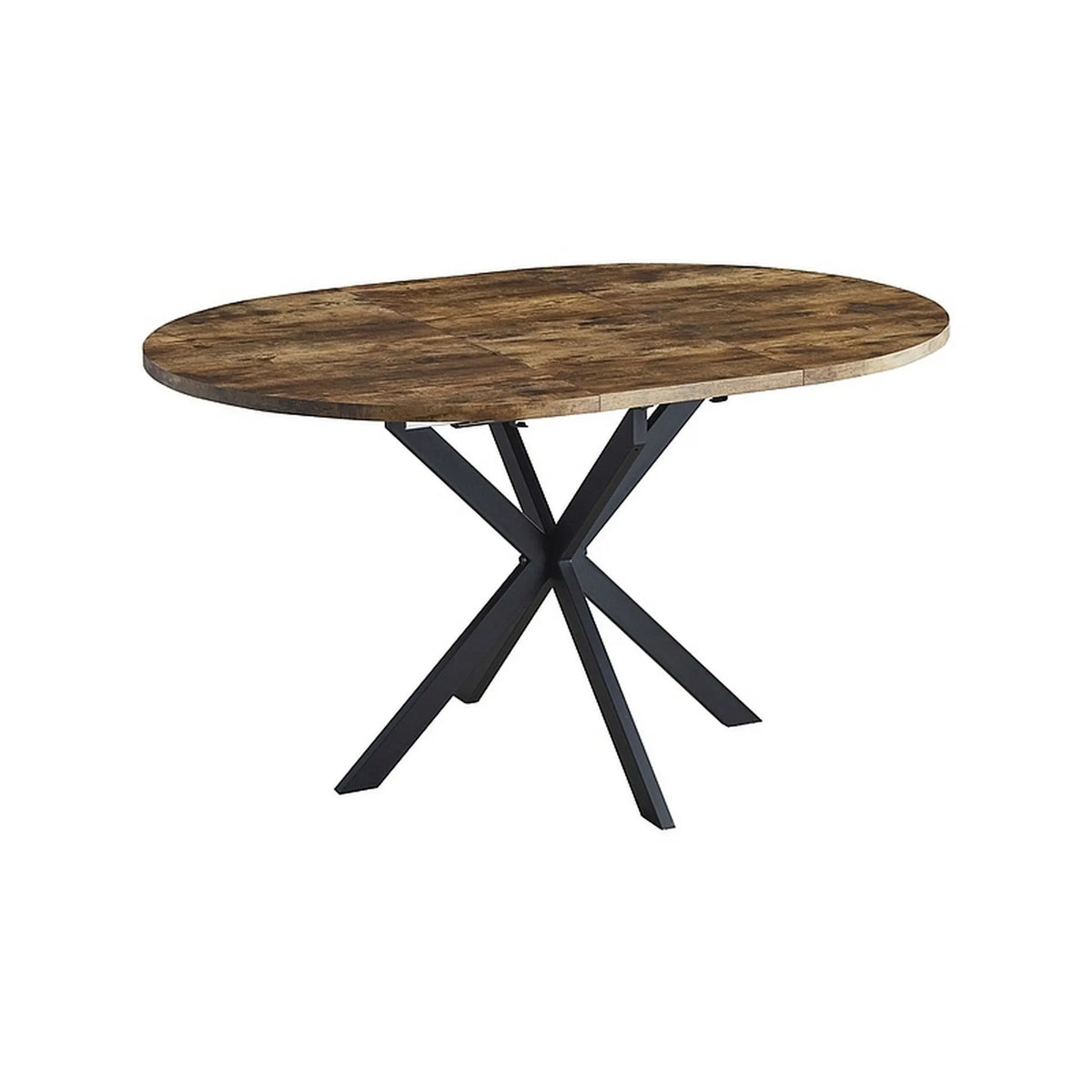 Masa extensibila GASTON, nuc/negru, 100/135x100x75 cm