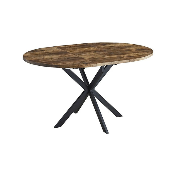 Masa extensibila GASTON, nuc/negru, 100/135x100x75 cm