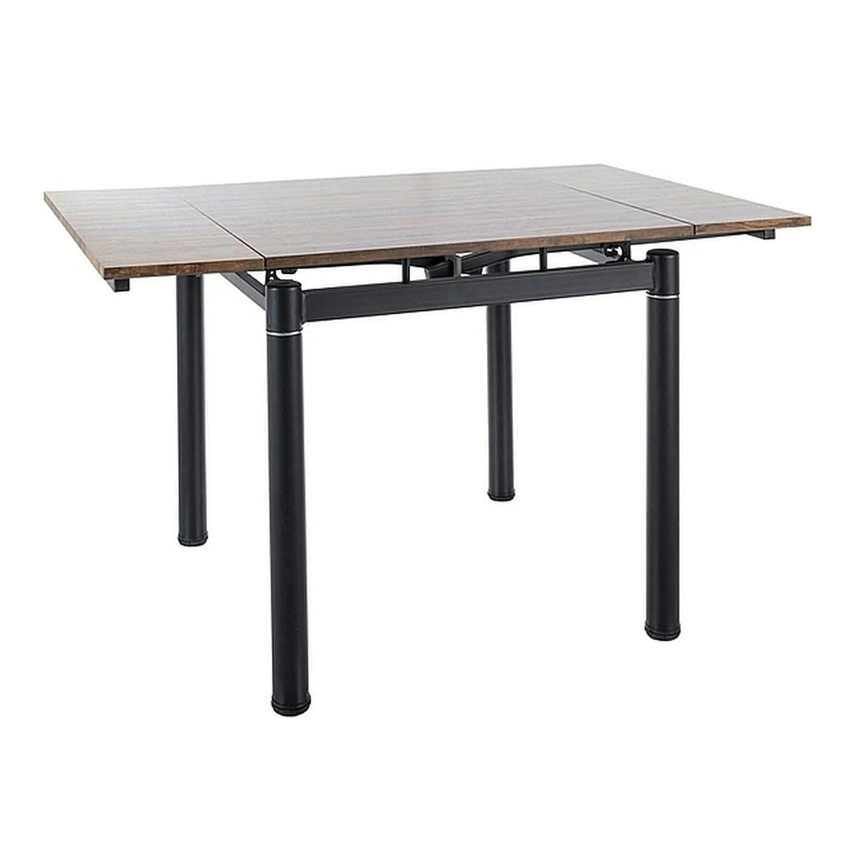 Masa extensibila GD082, nuc vintage/negru mat, 80/131x80x75 cm