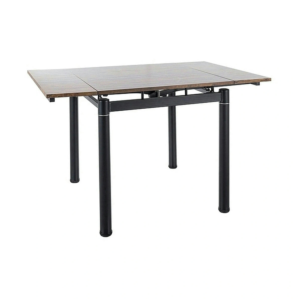 Masa extensibila GD082, nuc vintage/negru mat, 80/131x80x75 cm