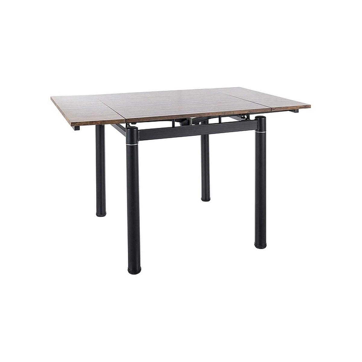 Masa extensibila GD082, nuc vintage/negru mat, 80/131x80x75 cm