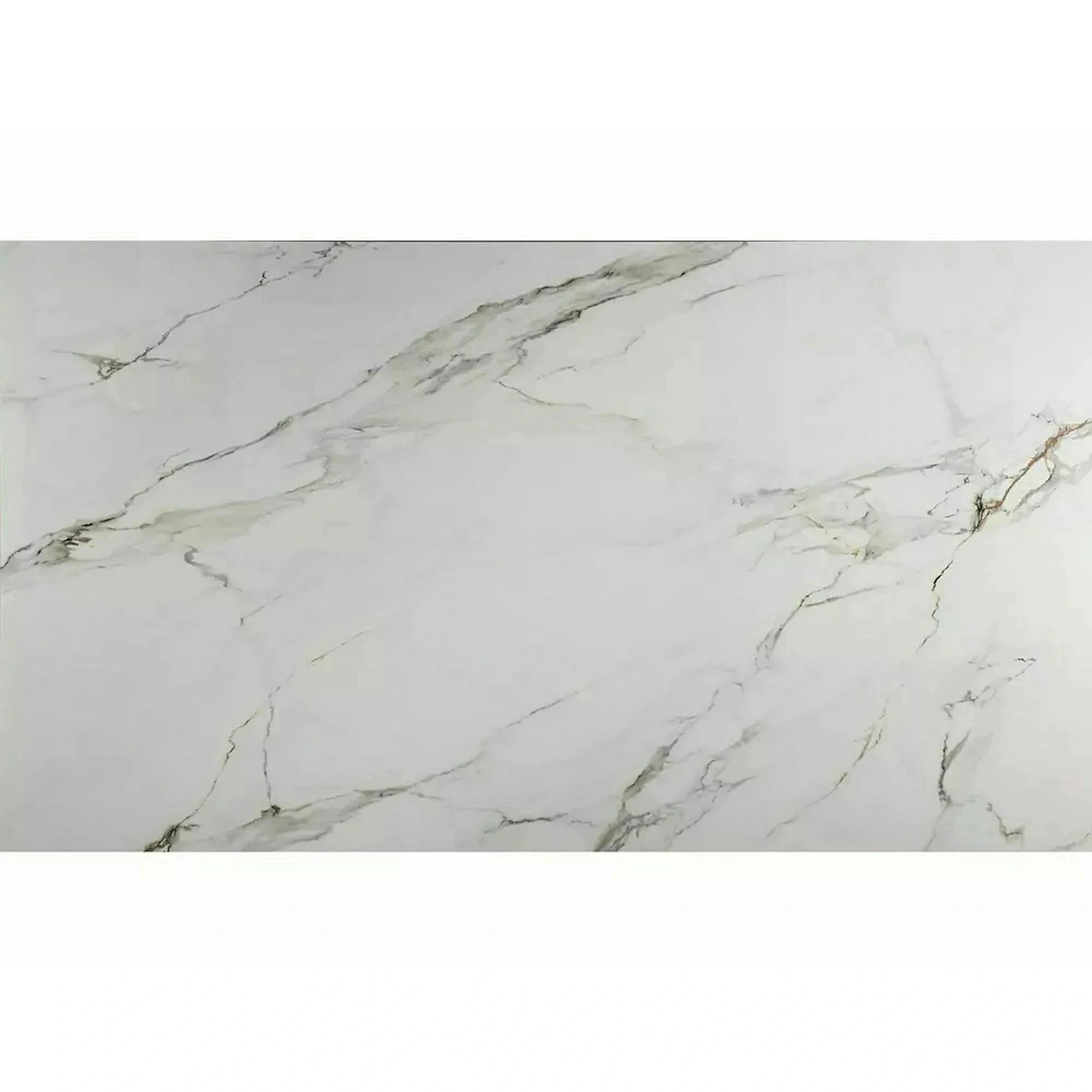 Masa extensibila GENESIS, alb cu efect de marmura/negru/stejar, 180/240x90x76 cm