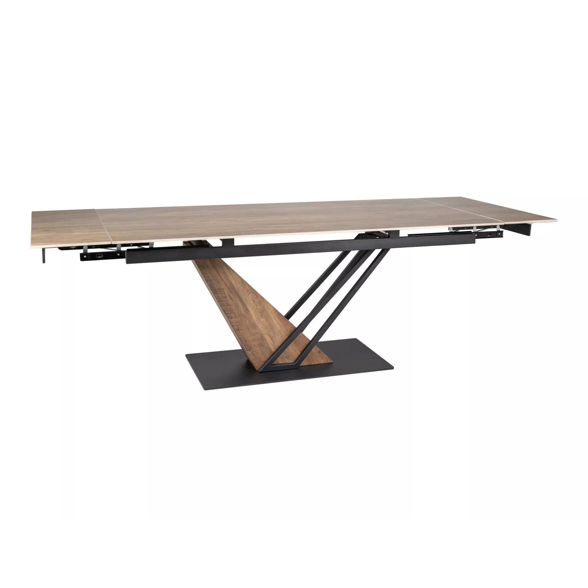 Masa extensibila GENESIS, stejar/negru, 160/220x90x76 cm