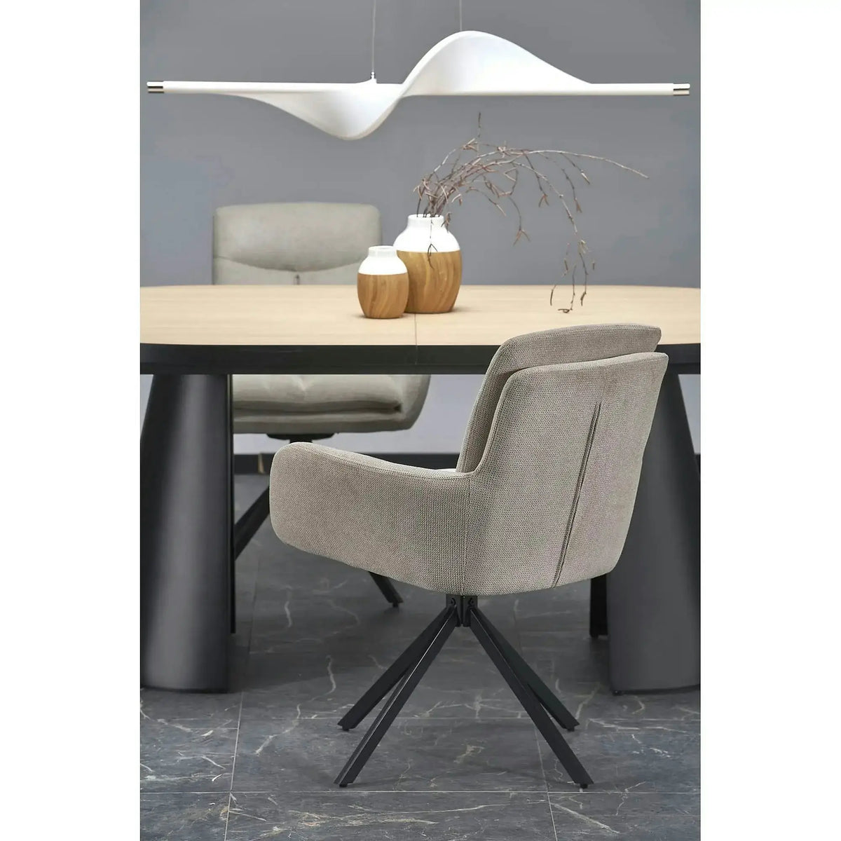 Masa extensibila GIACOMO, stejar/negru, 180/240x100x76 cm