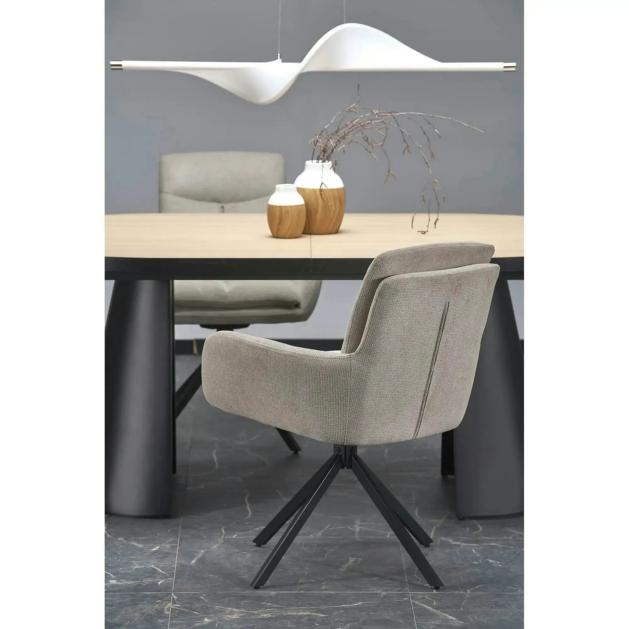 Masa extensibila GIACOMO, stejar/negru, 180/240x100x76 cm