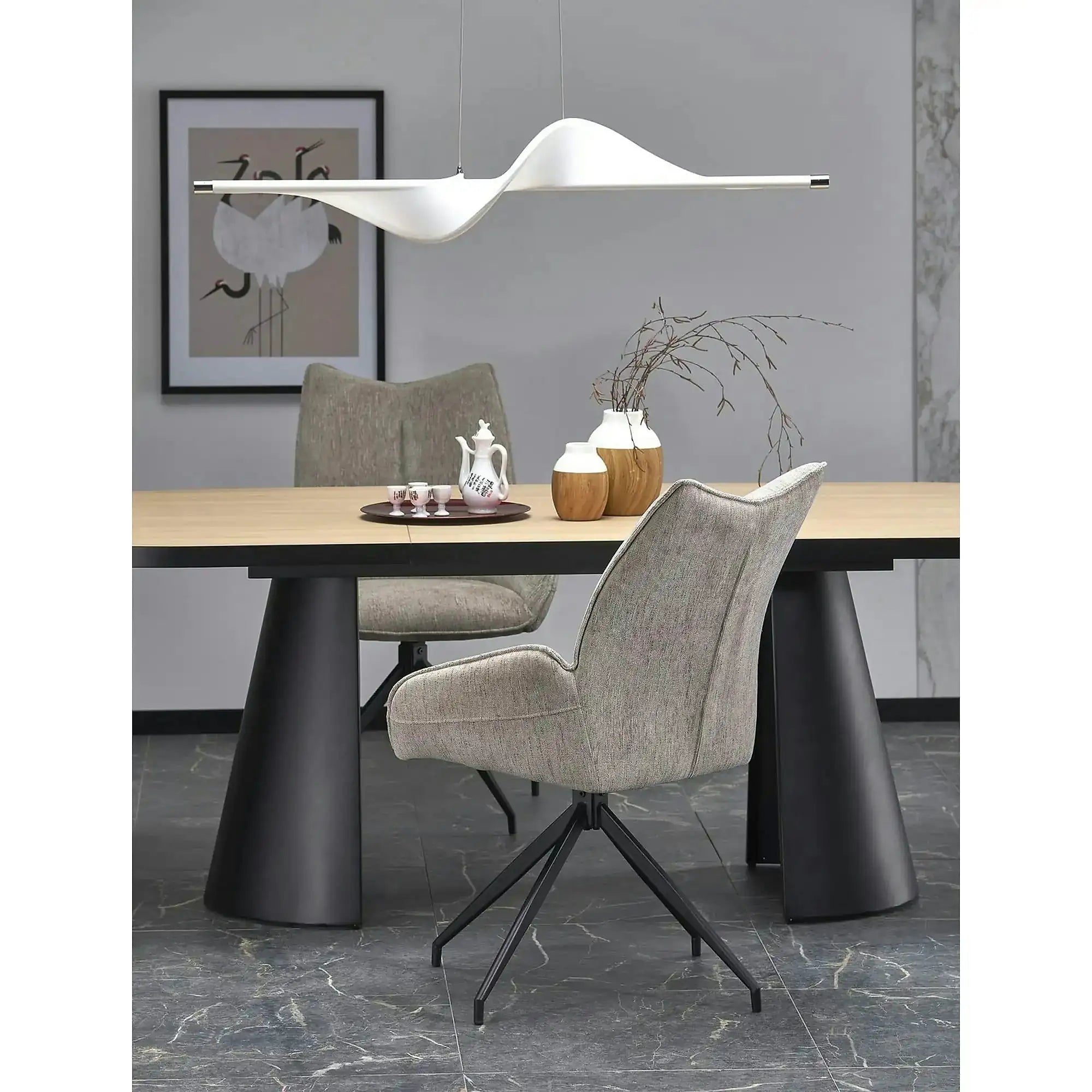 Masa extensibila GIACOMO, stejar/negru, 180/240x100x76 cm