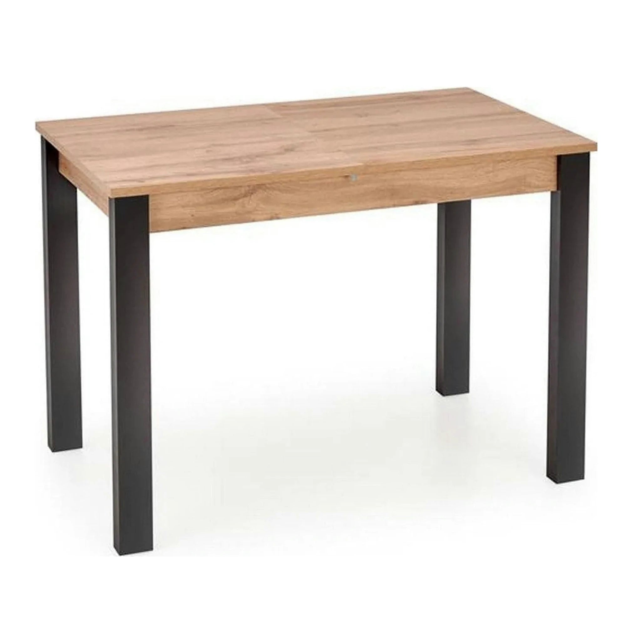 Masa extensibila GINO, stejar/negru, PAL furniruit, 100/138x60x75 cm