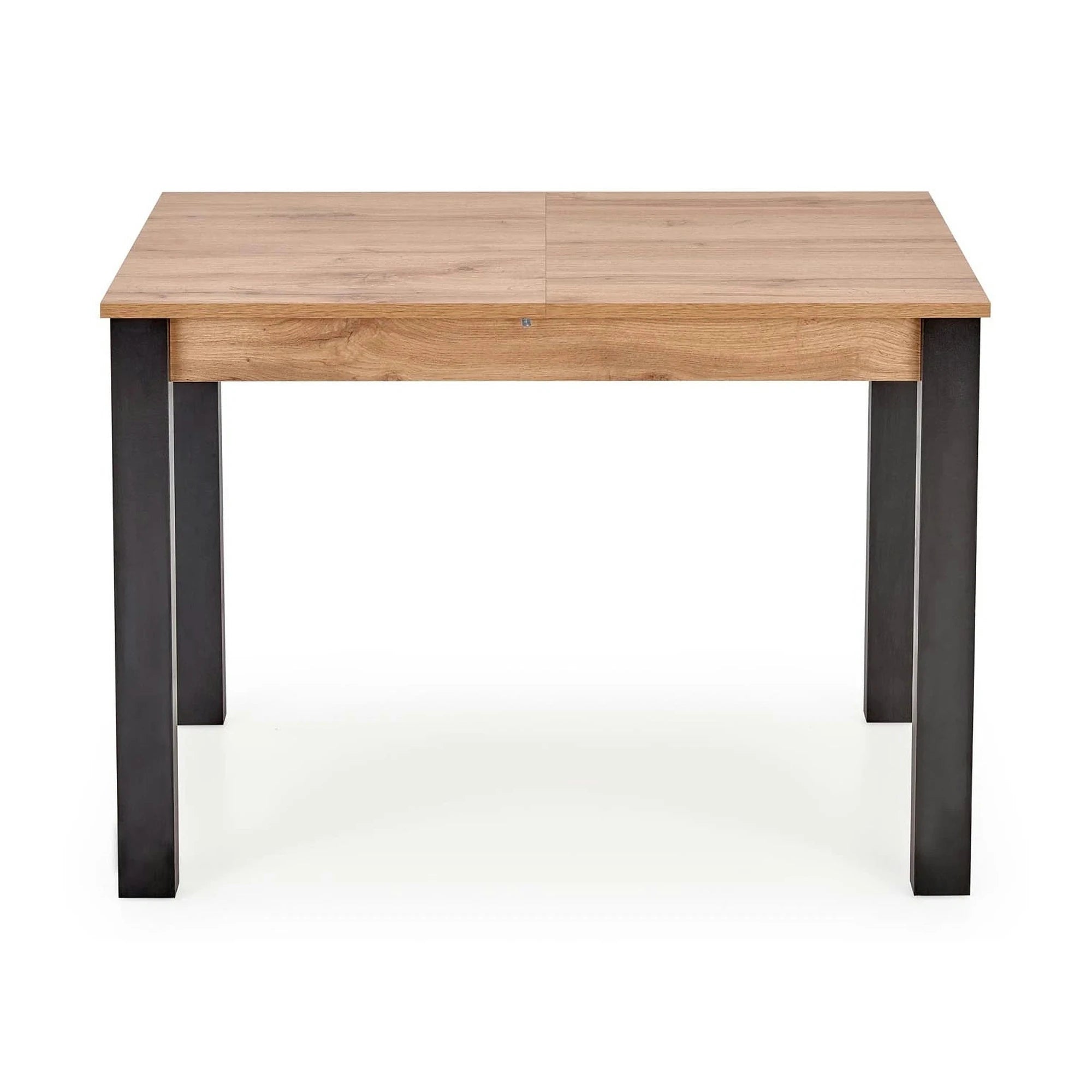 Masa extensibila GINO, stejar/negru, PAL furniruit, 100/138x60x75 cm