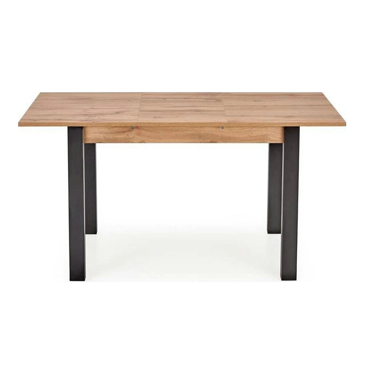 Masa extensibila GINO, stejar/negru, PAL furniruit, 100/138x60x75 cm