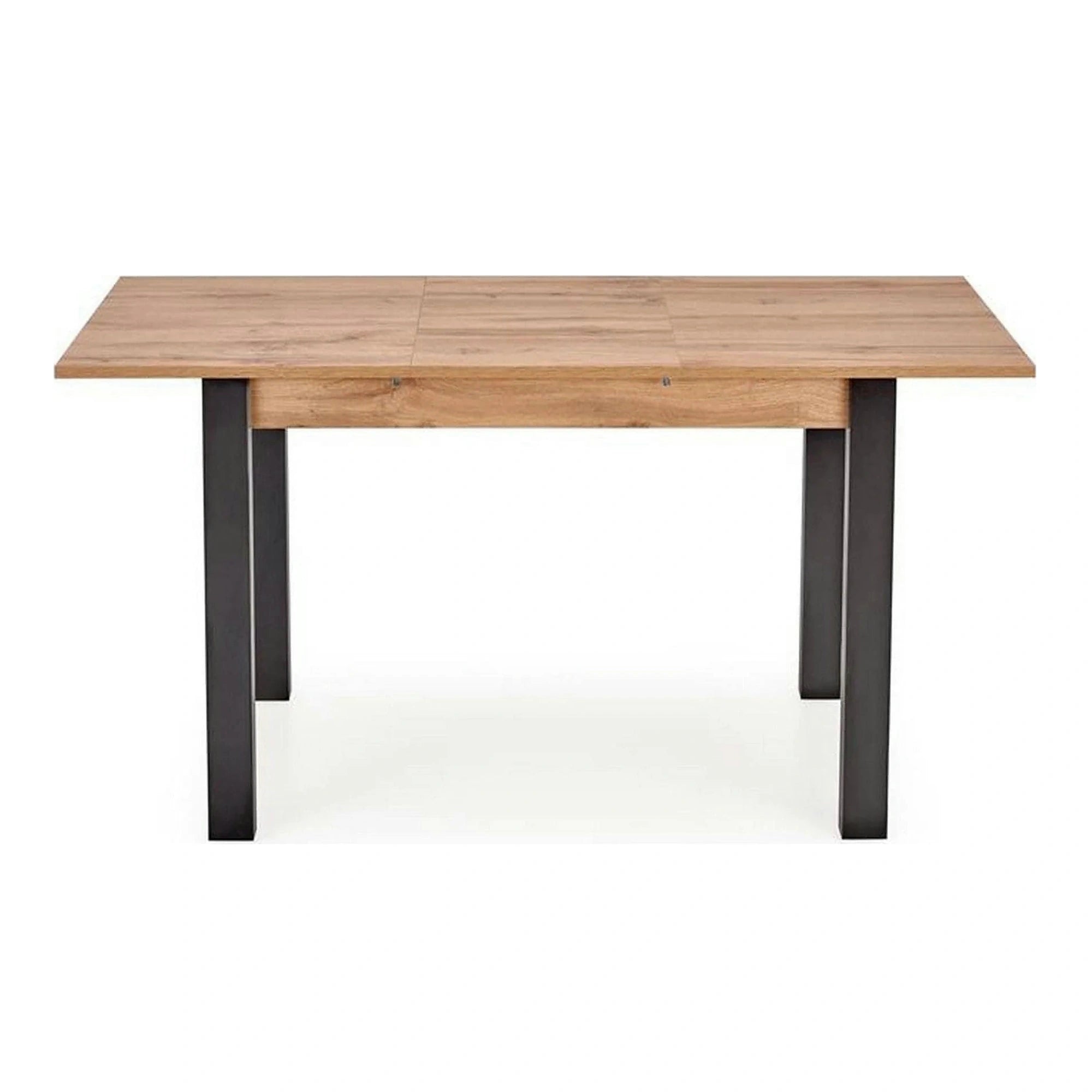 Masa extensibila GINO, stejar/negru, PAL furniruit, 100/138x60x75 cm