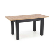 Masa extensibila GIZMO, stejar artisan/negru, PAL laminat, 120/160x75x79 cm