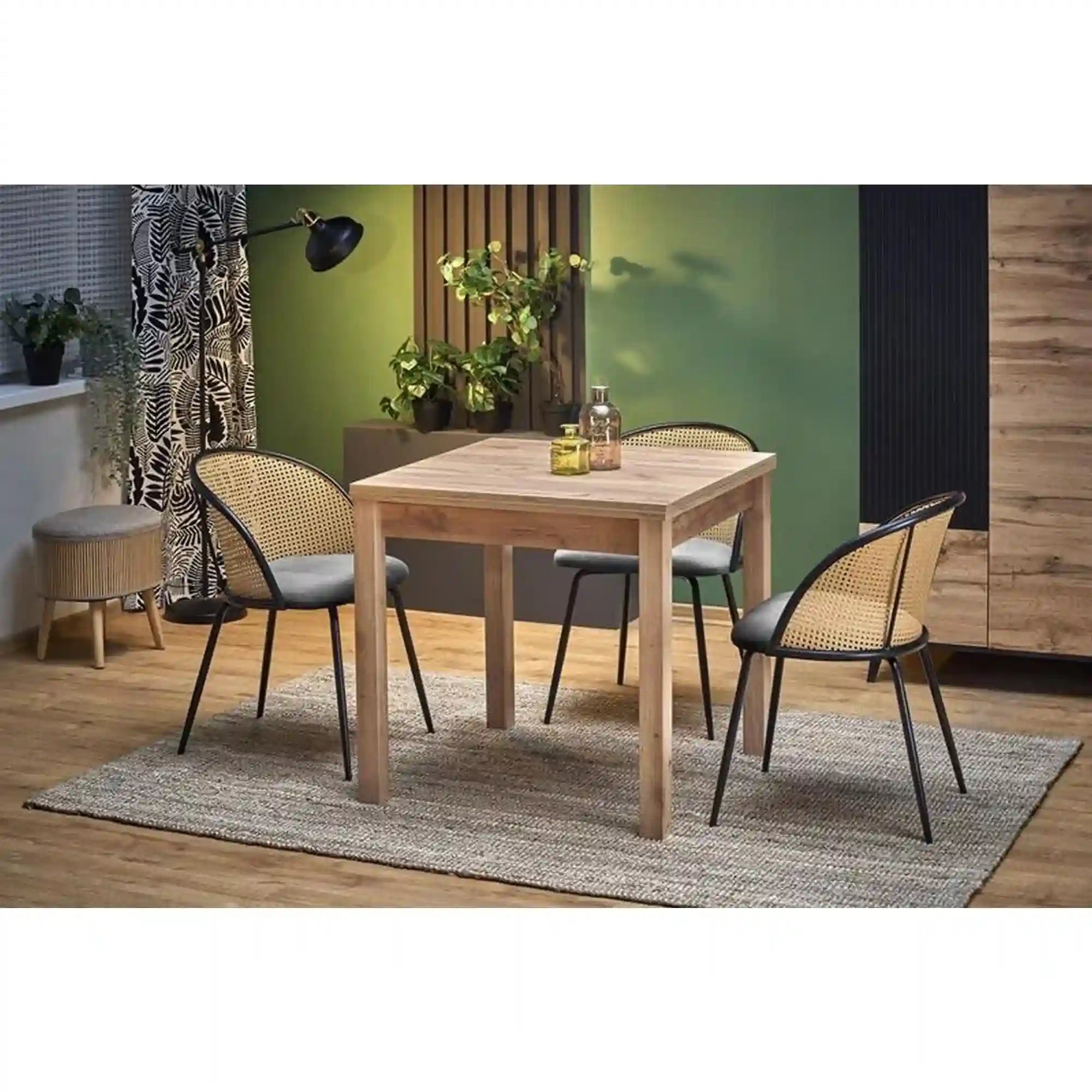 Masa extensibila GRACJAN, stejar craft, PAL laminat, 80/160x80x76 cm