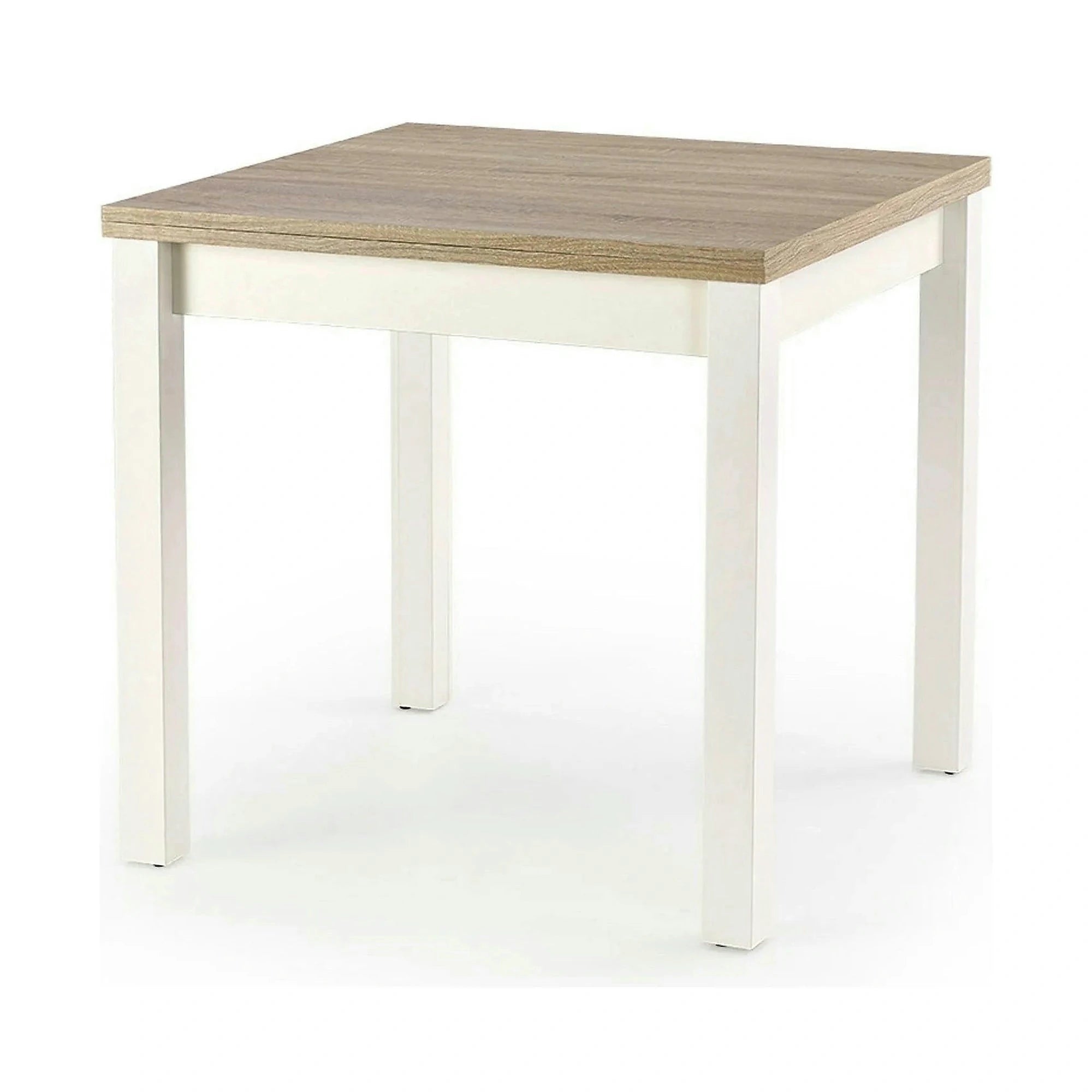 Masa extensibila GRACJAN, stejar sonoma/alb, PAL, 80/160x80x76 cm