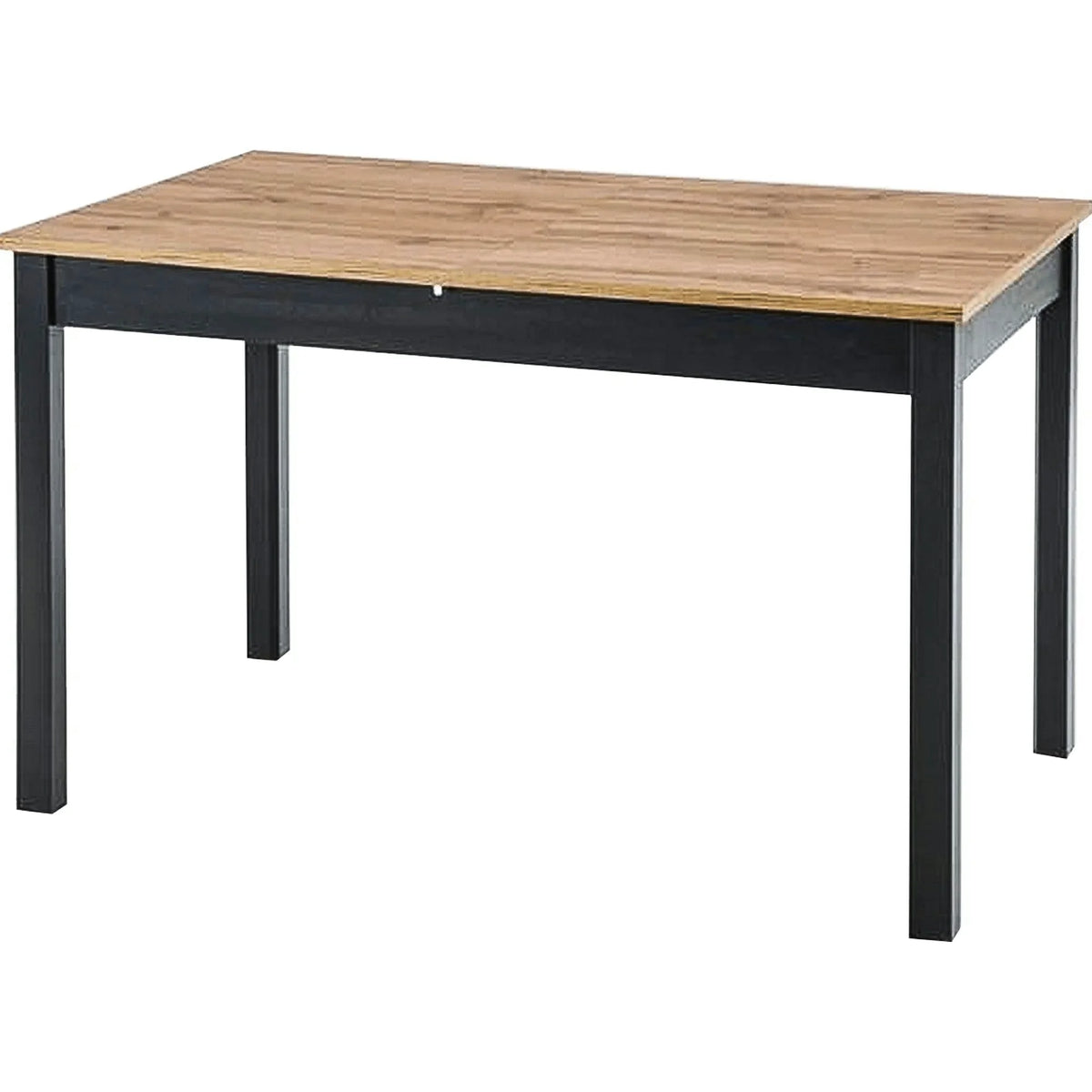 Masa extensibila GREG, stejar/negru, PAL, 124/168x74x75 cm