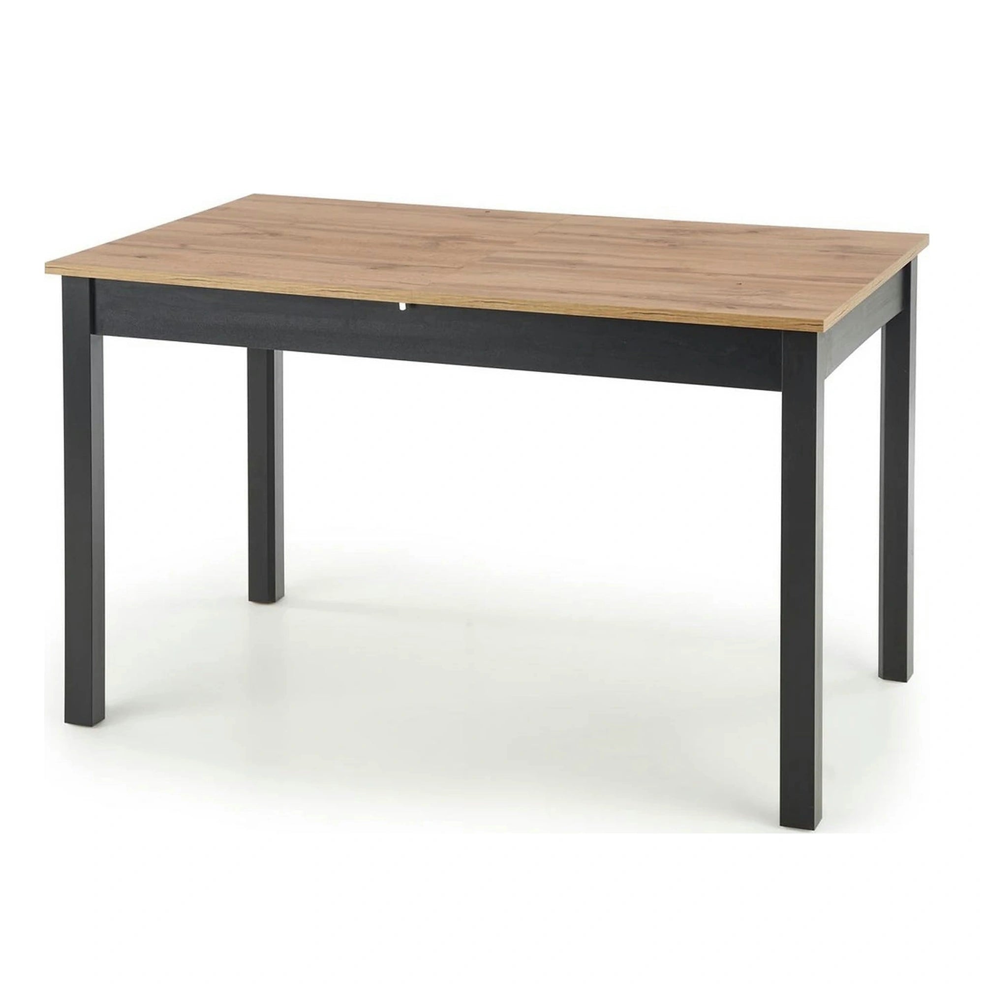 Masa extensibila GREG, stejar/negru, PAL, 124/168x74x75 cm