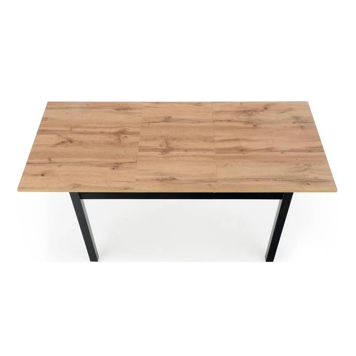 Masa extensibila GREG, stejar/negru, PAL, 124/168x74x75 cm