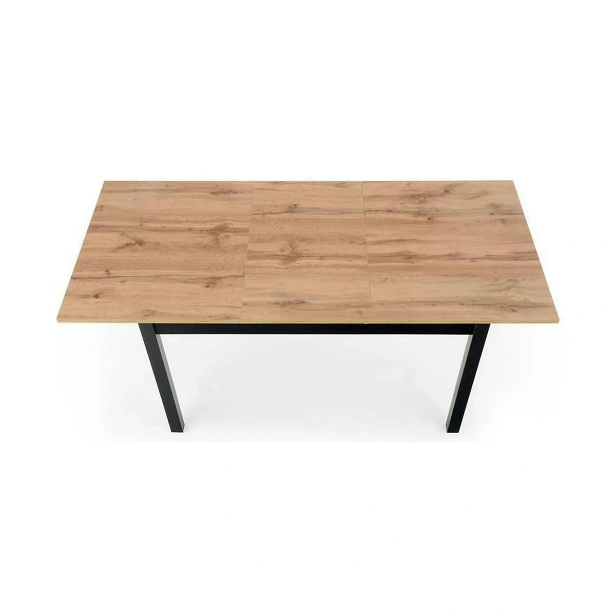 Masa extensibila GREG, stejar/negru, PAL, 124/168x74x75 cm