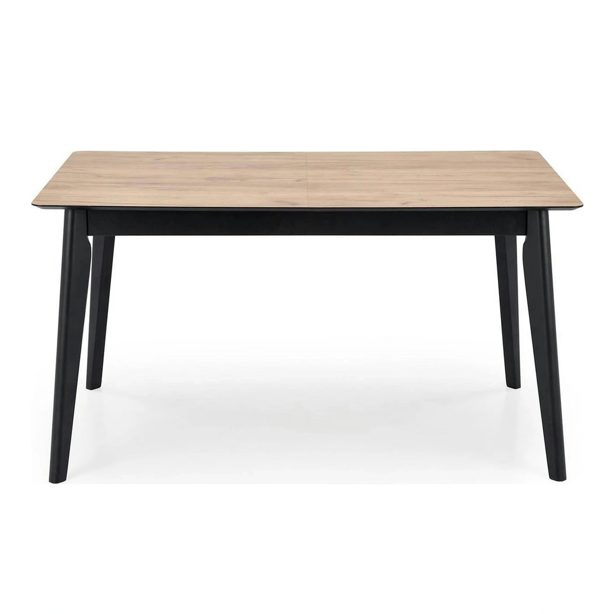 Masa extensibila GULIAN, stejar/negru, PAL laminat/lemn, 140/180x90x76 cm