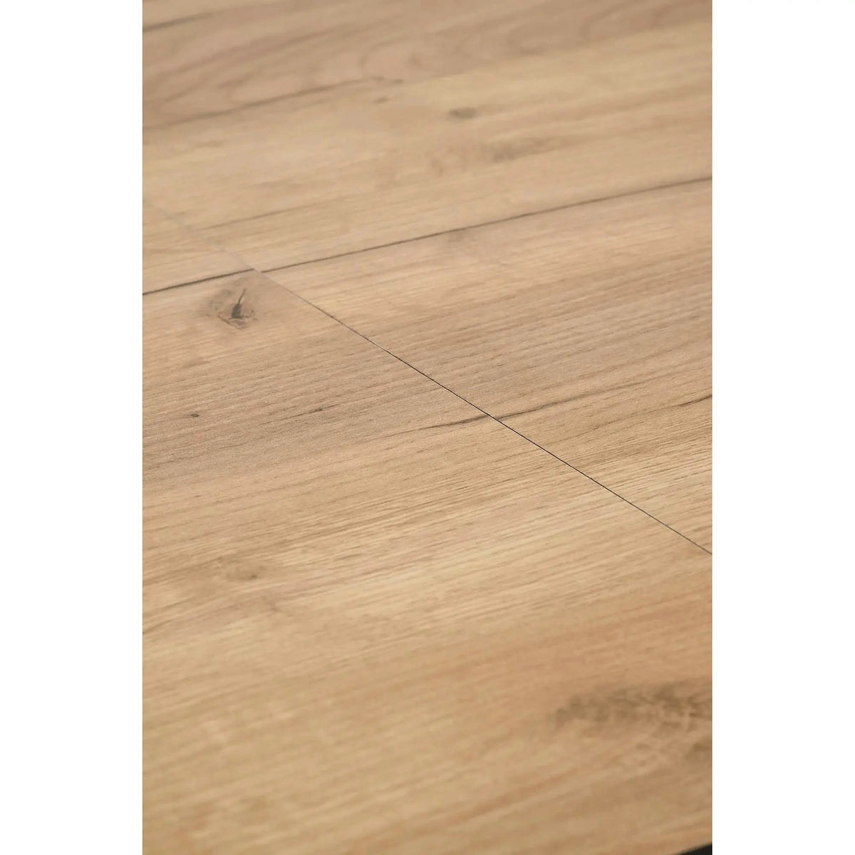 Masa extensibila GULIAN, stejar/negru, PAL laminat/lemn, 140/180x90x76 cm