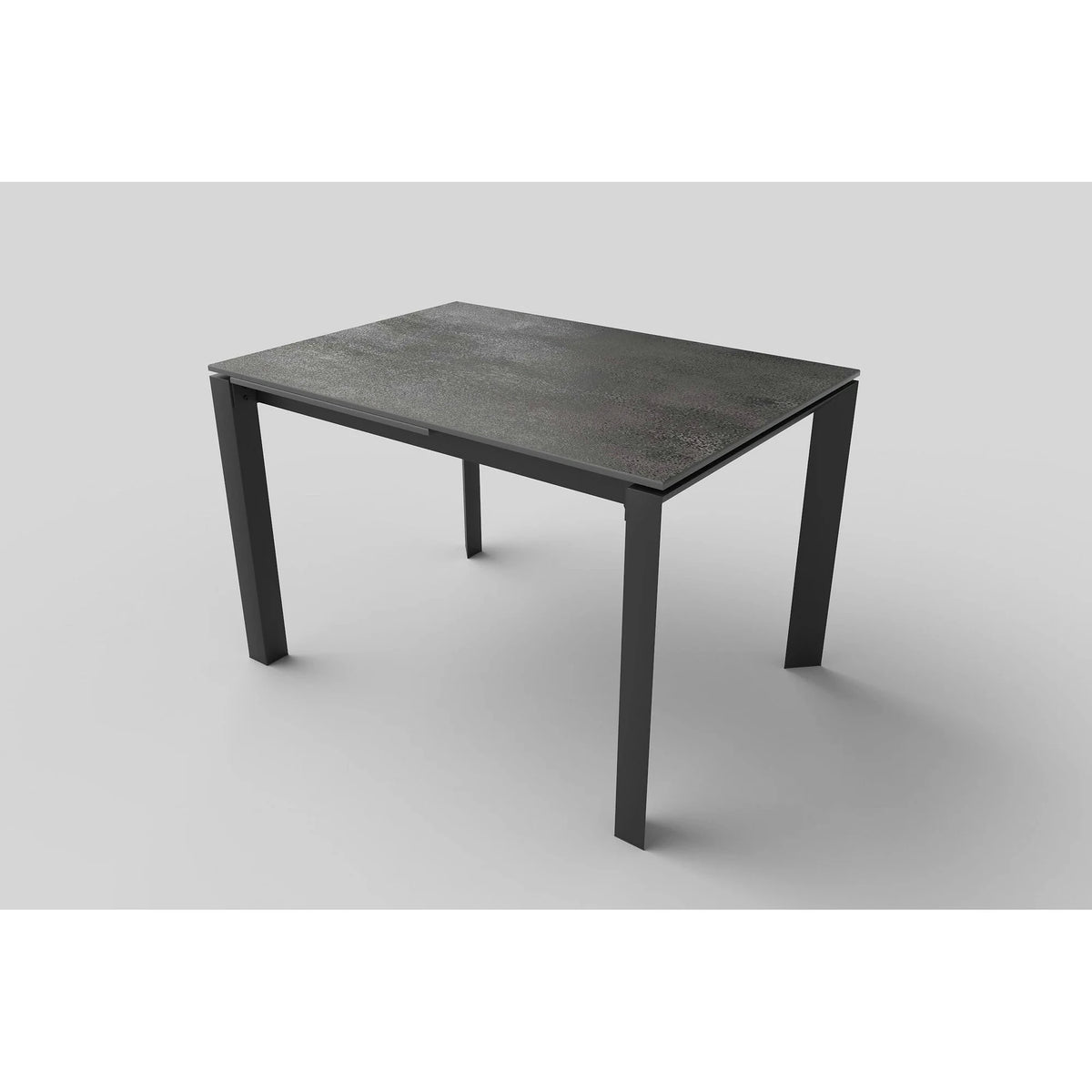 Masa extensibila HORIZON, gri/negru, ceramica, 120/180x85x76 cm