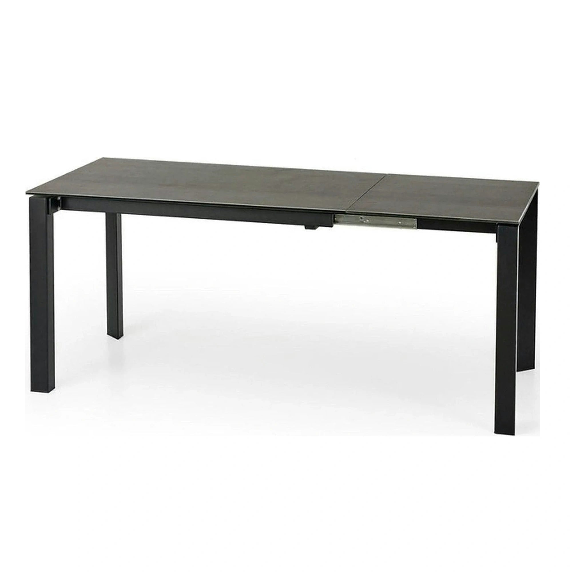 Masa extensibila HORIZON, gri/negru, ceramica, 120/180x85x76 cm