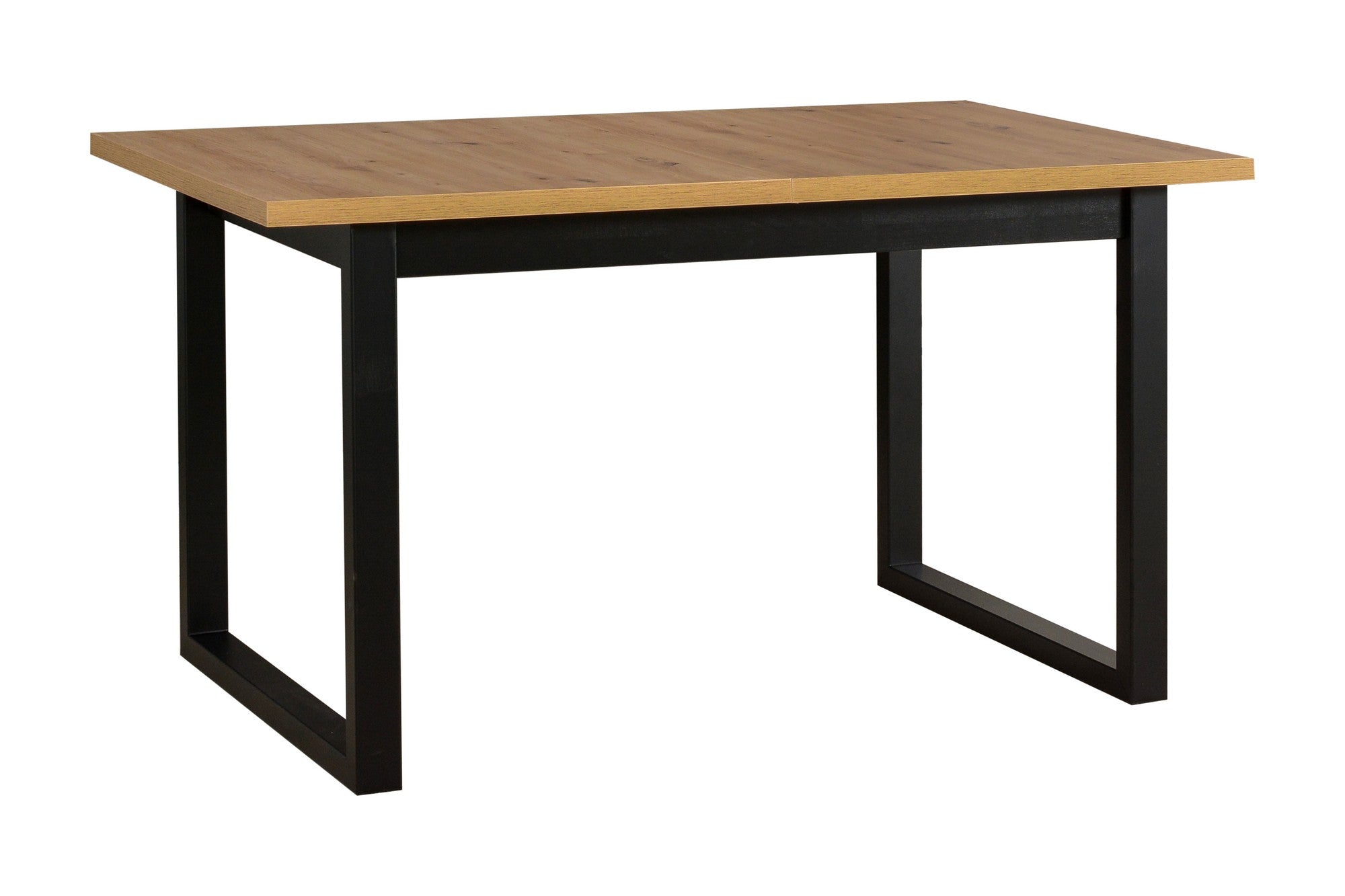 Masa extensibila IKON 3, stejar grandson/negru, PAL laminat, 140/180x80x78 cm