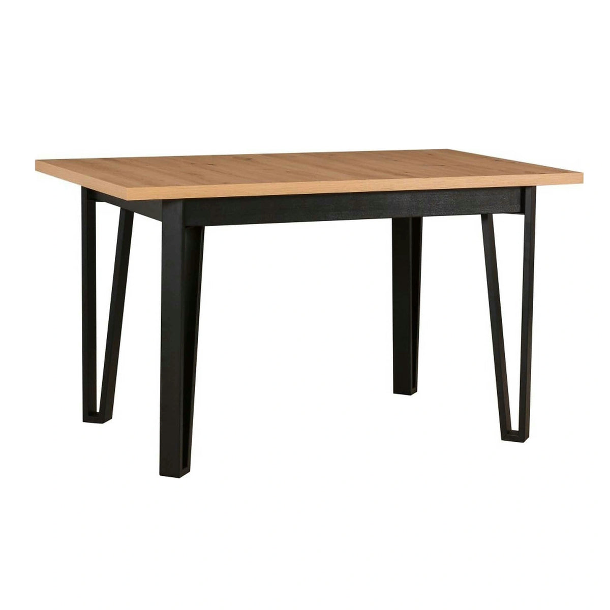 Masa extensibila IKON 5, negru/stejar artisan, lemn de fag/PAL, 140/180x80x79 cm