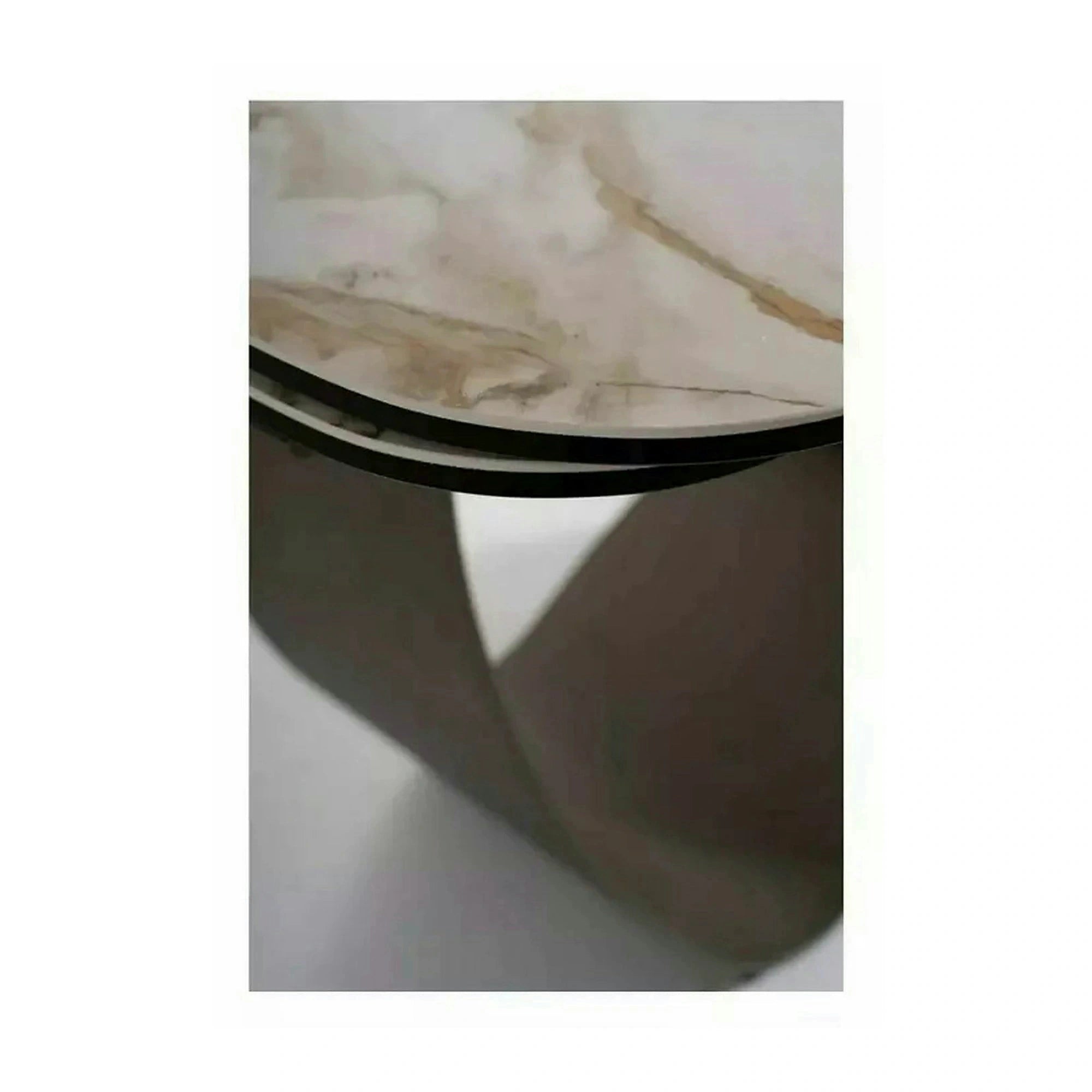 Masa extensibila INFINITY CERAMIC, alb/maro, sticla securizata/ceramica, 160/240x95x76 cm