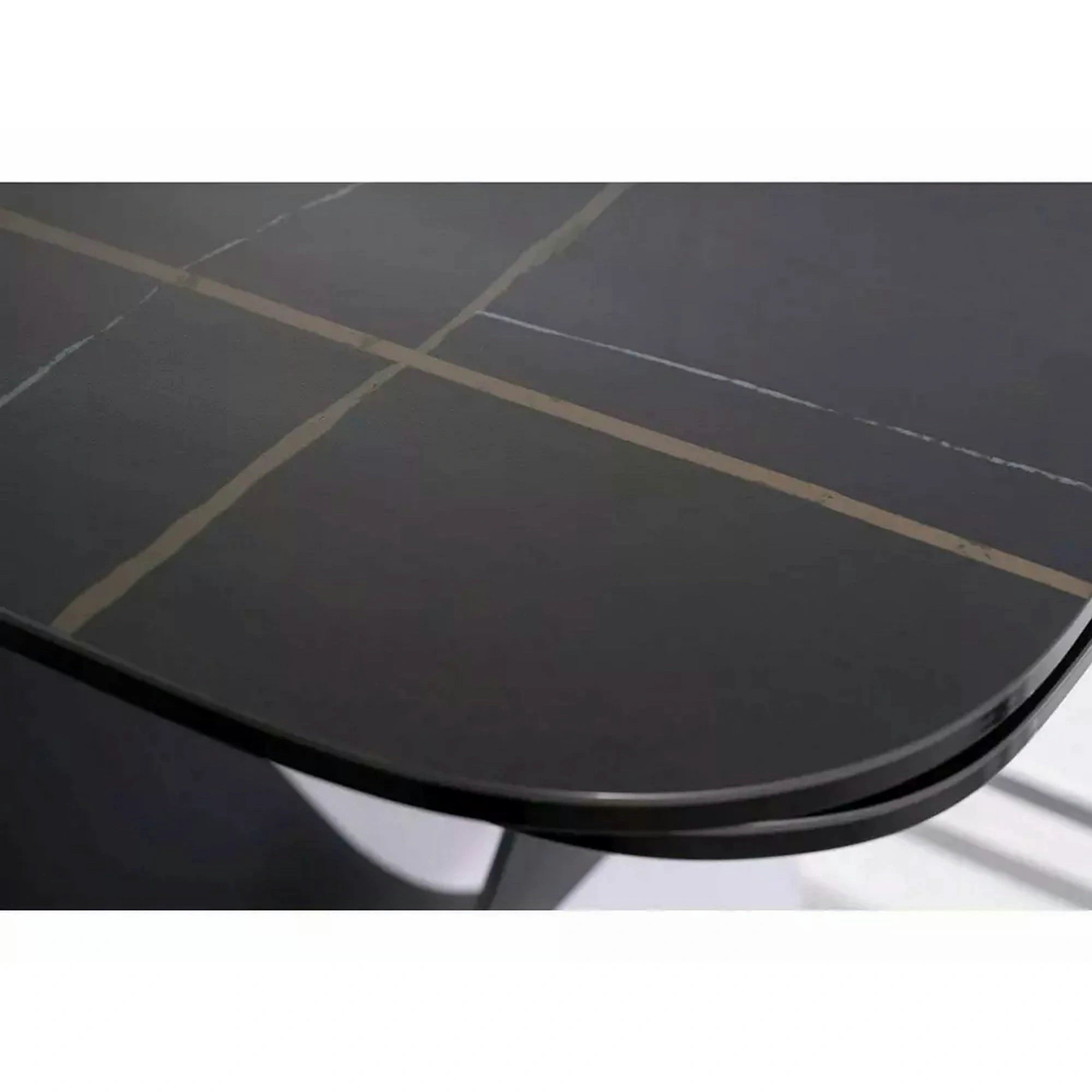 Masa extensibila INFINITY CERAMIC, negru, sticla securizata/ceramica, 160/240x95x76 cm