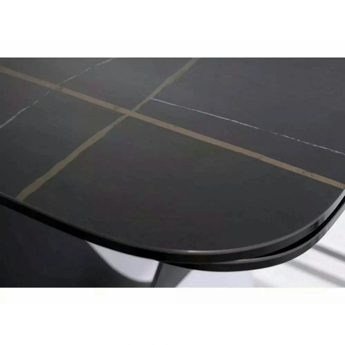 Masa extensibila INFINITY CERAMIC, negru, sticla securizata/ceramica, 160/240x95x76 cm