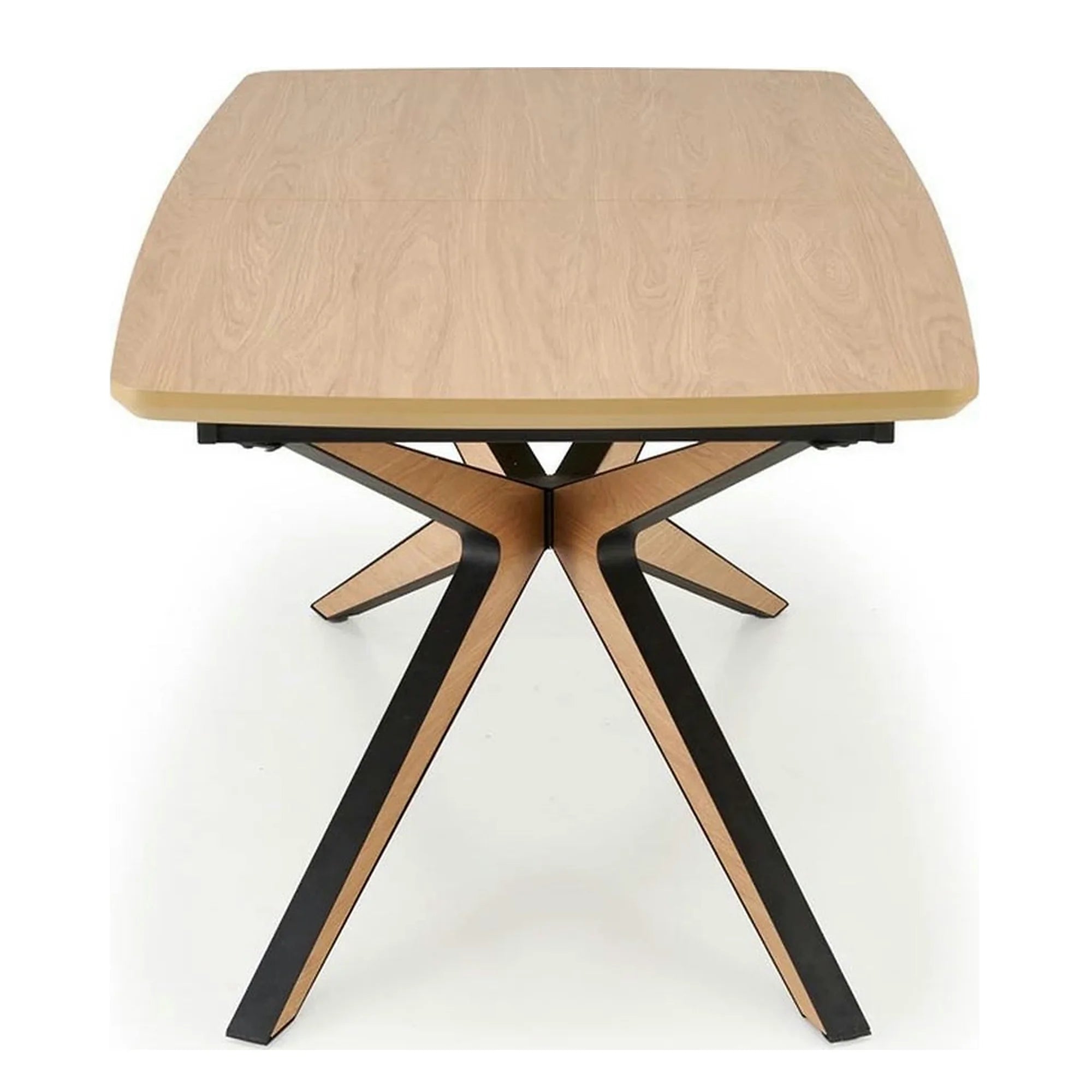 Masa extensibila JAMES, stejar/negru, 160/220x90x76 cm