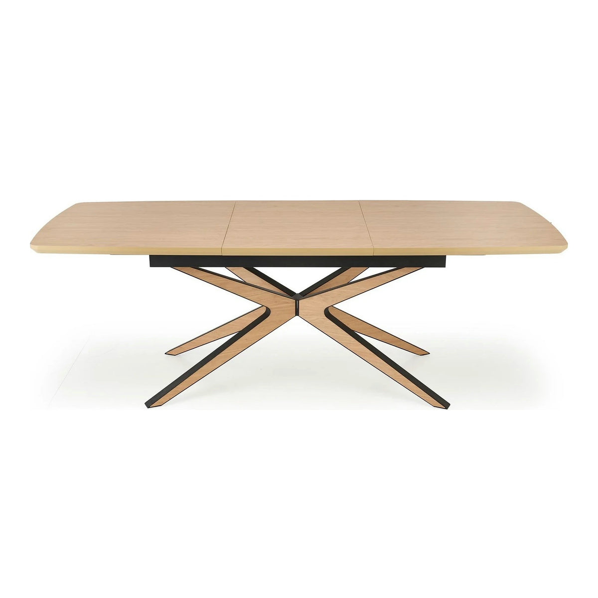 Masa extensibila JAMES, stejar/negru, 160/220x90x76 cm