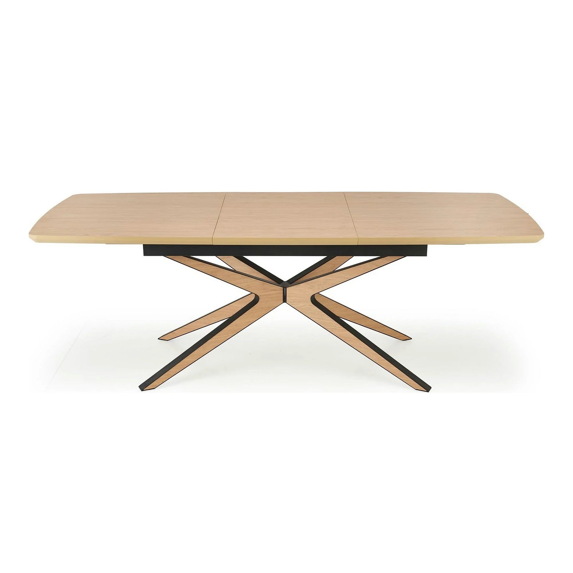 Masa extensibila JAMES, stejar/negru, 160/220x90x76 cm