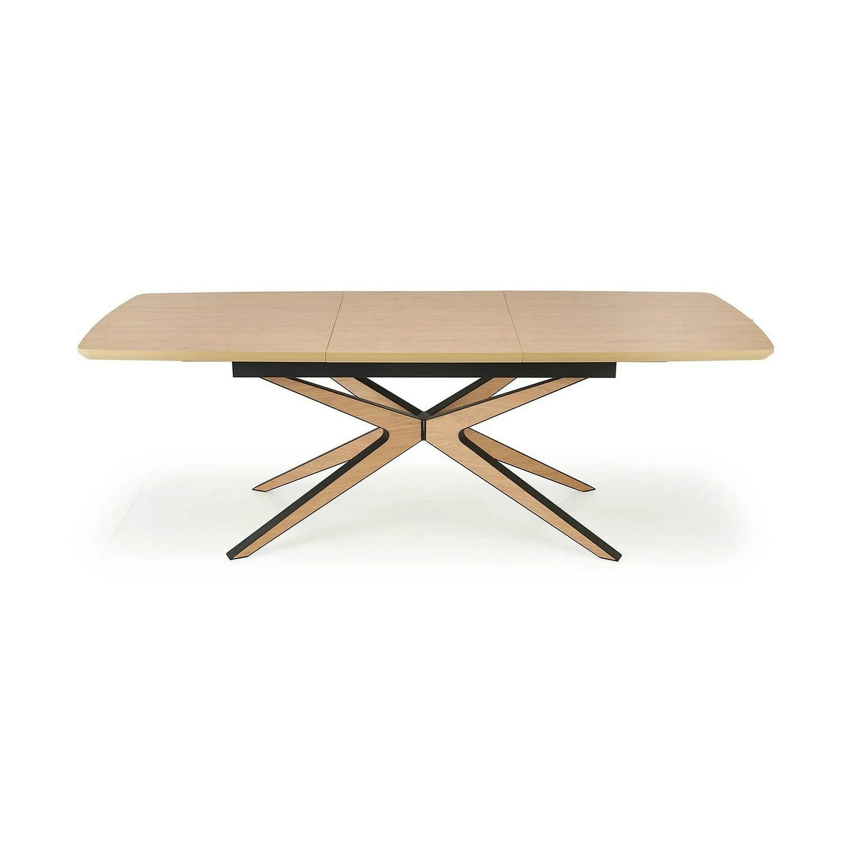 Masa extensibila JAMES, stejar/negru, 160/220x90x76 cm