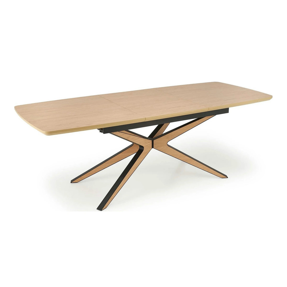 Masa extensibila JAMES, stejar/negru, 160/220x90x76 cm