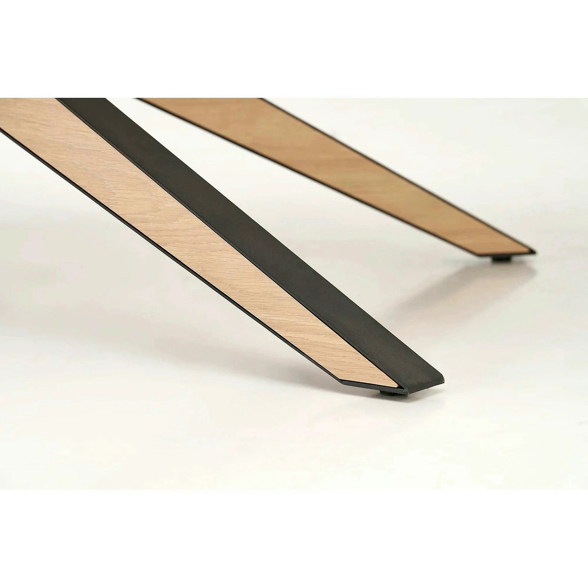 Masa extensibila JAMES, stejar/negru, 160/220x90x76 cm