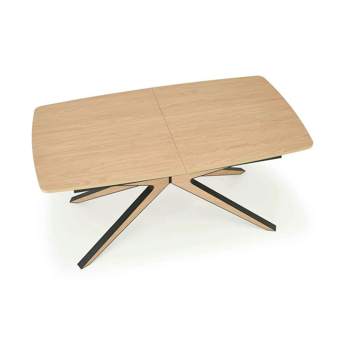 Masa extensibila JAMES, stejar/negru, 160/220x90x76 cm