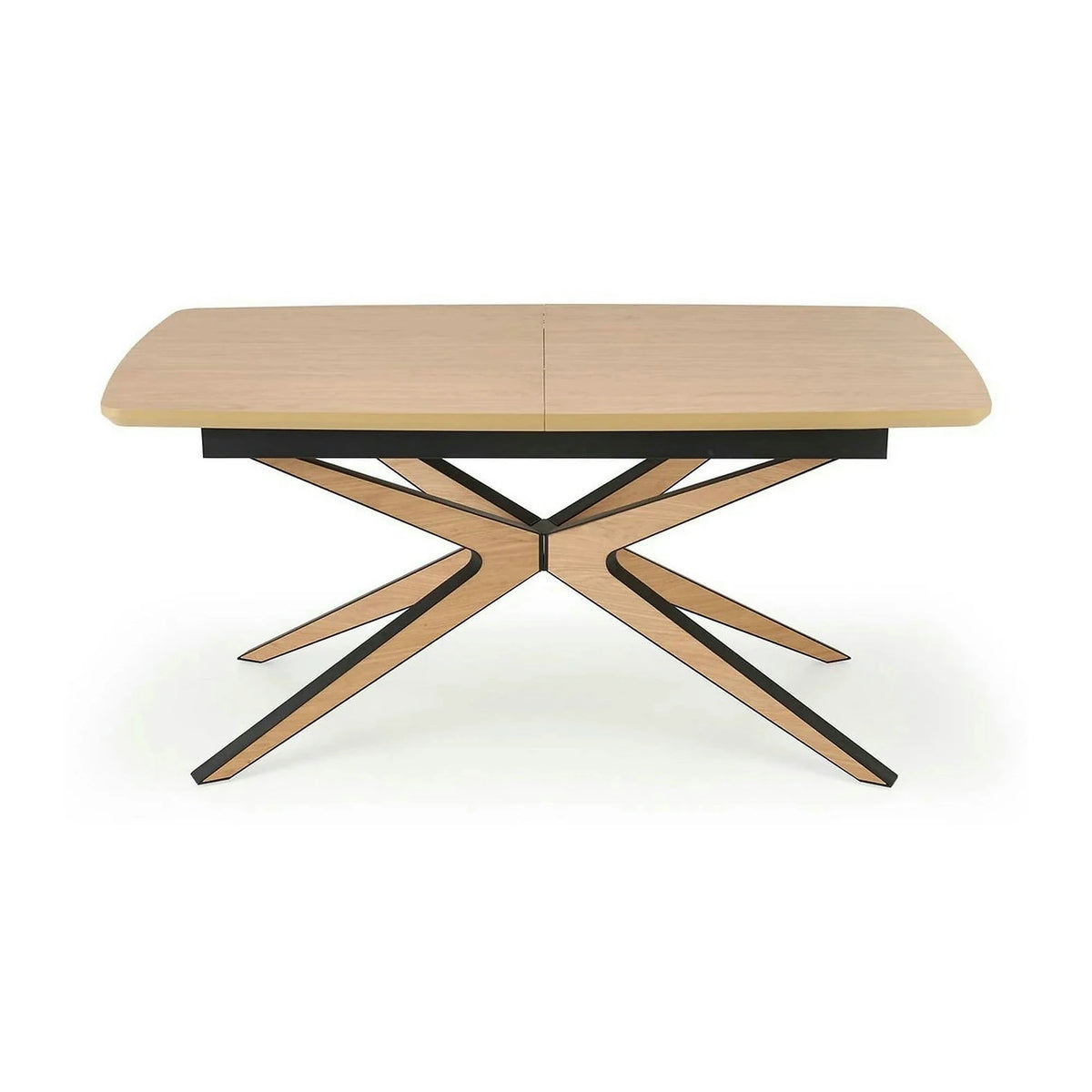 Masa extensibila JAMES, stejar/negru, 160/220x90x76 cm