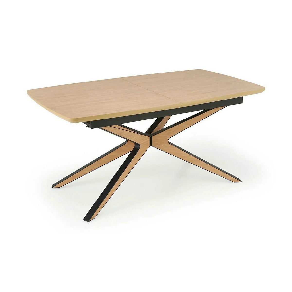 Masa extensibila JAMES, stejar/negru, 160/220x90x76 cm