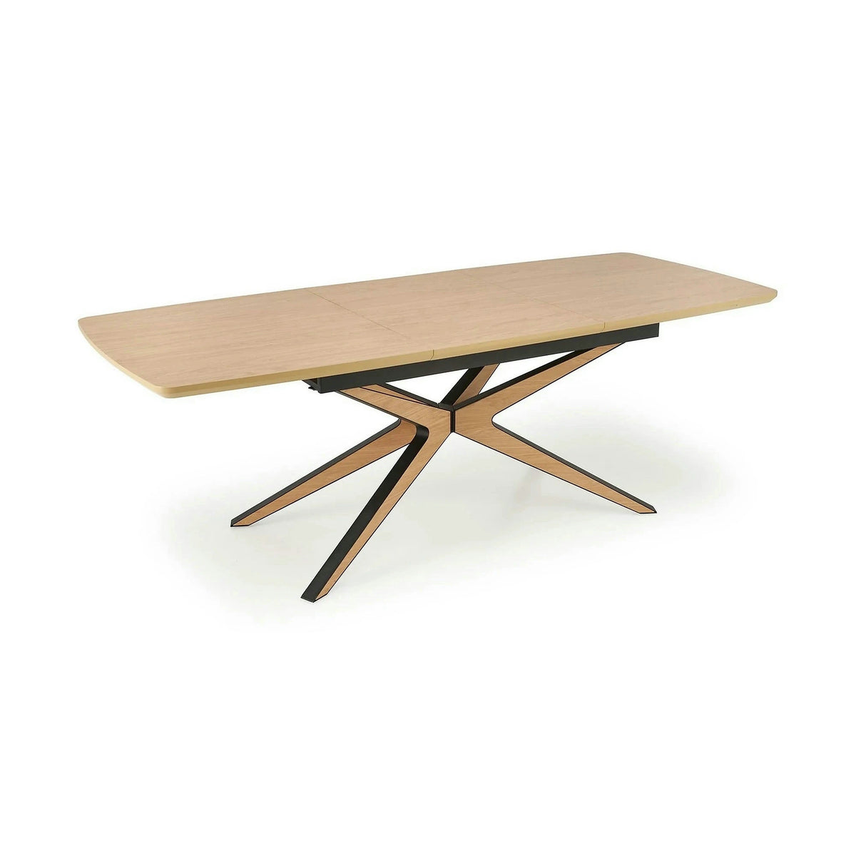 Masa extensibila JAMES, stejar/negru, 160/220x90x76 cm