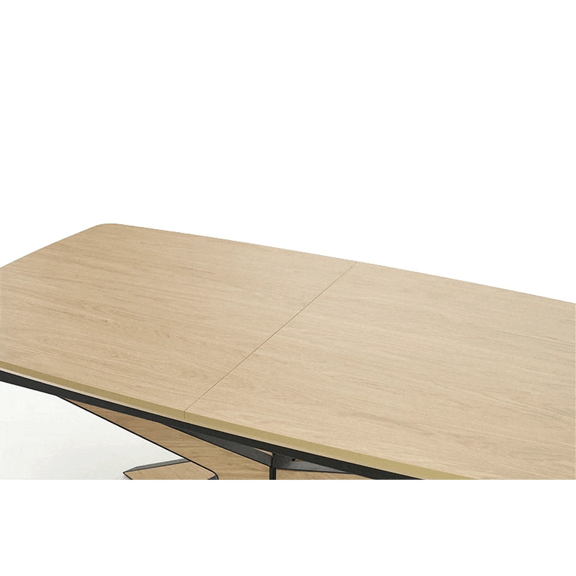 Masa extensibila JAMES, stejar/negru, 160/220x90x76 cm