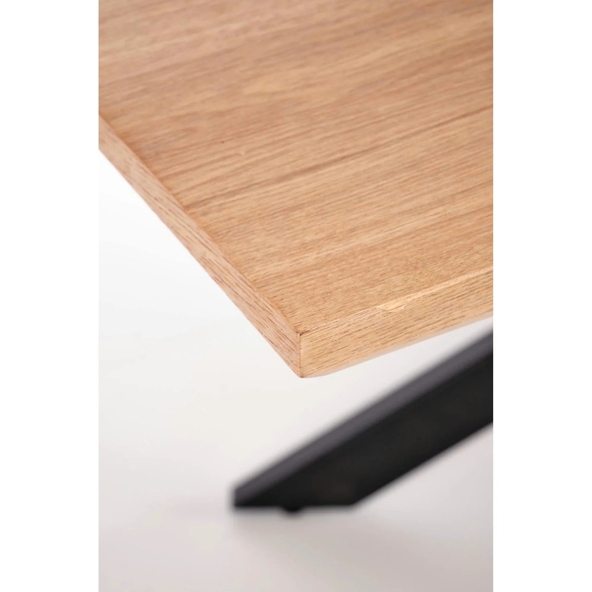 Masa extensibila LEGARTO, stejar/negru, 160/200x90x76 cm