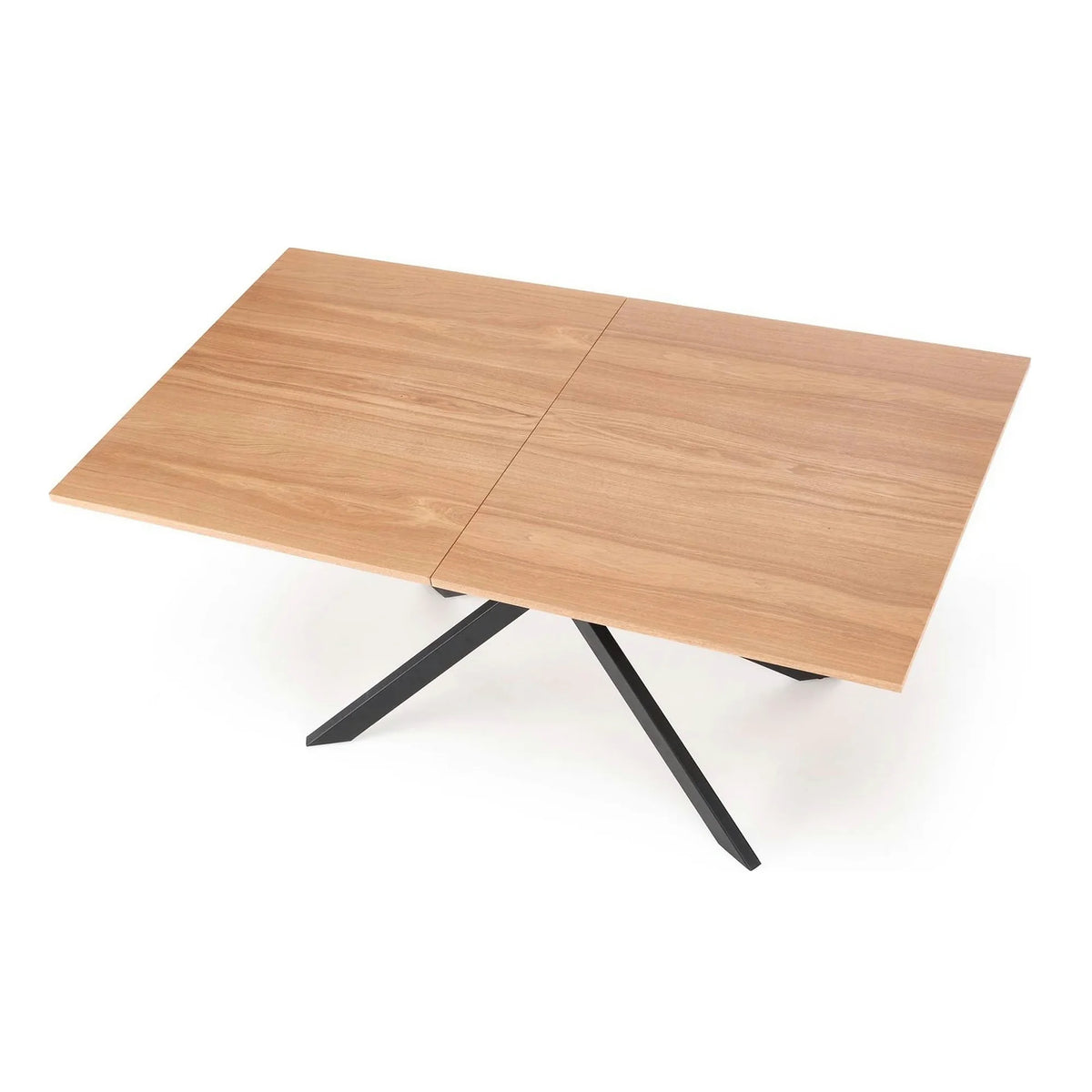 Masa extensibila LEGARTO, stejar/negru, 160/200x90x76 cm