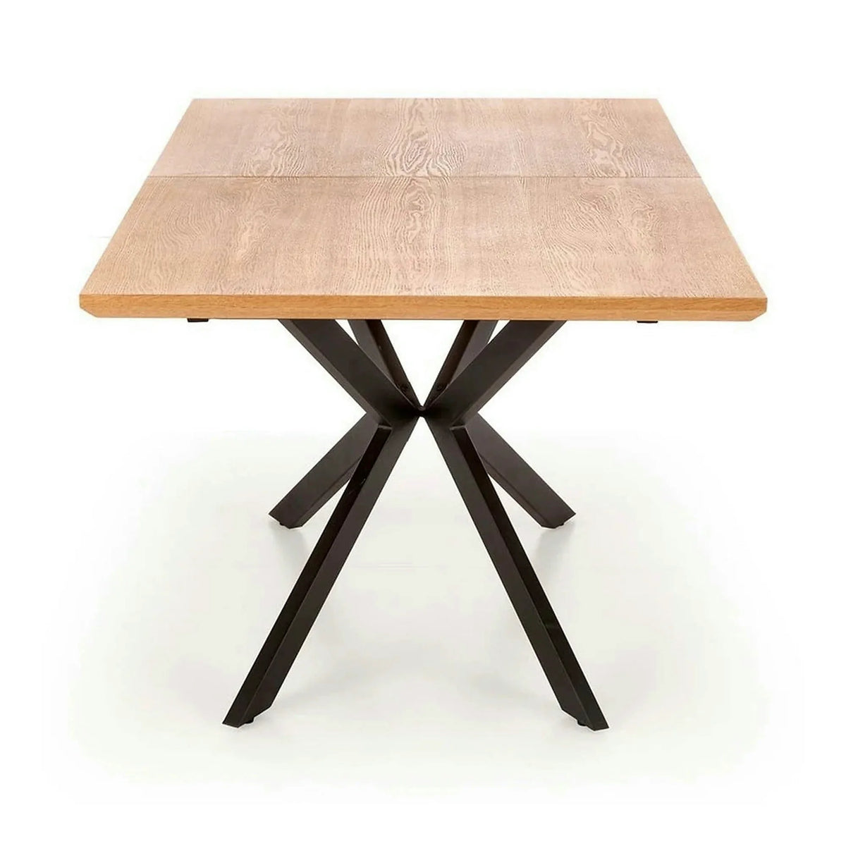Masa extensibila LEGARTO, stejar/negru, 160/200x90x76 cm