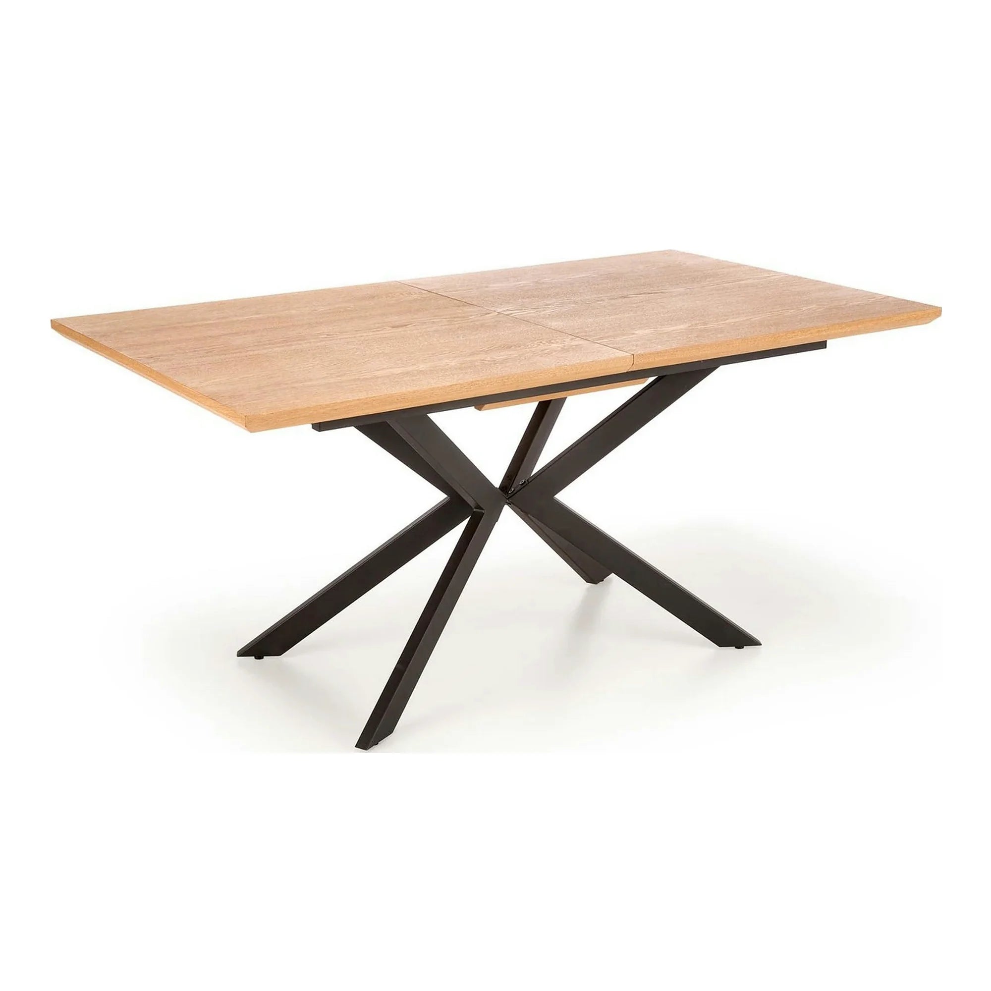 Masa extensibila LEGARTO, stejar/negru, 160/200x90x76 cm